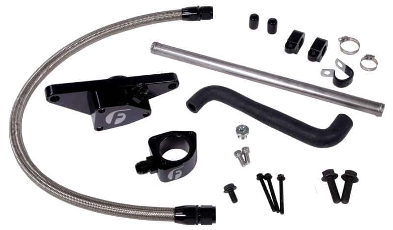 Fleece Performance — Fleece Performance 03-05 Auto Trans Cummins Coolant Bypass Kit w/ Stainless Steel Braided Line
Coolant Bypass Kit - view 1