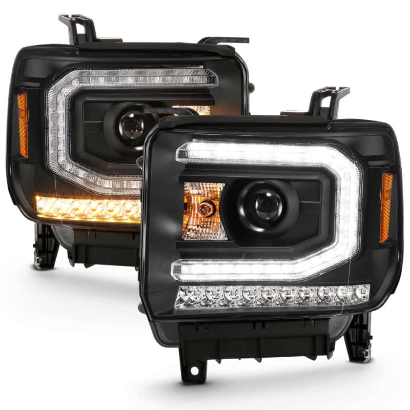 ANZO — ANZO 2016-2019 GMC Sierra 1500 Projector Headlight Plank Style Black w/ Sequential Amber Signal
Head Light Set
HdLtSet - view 14