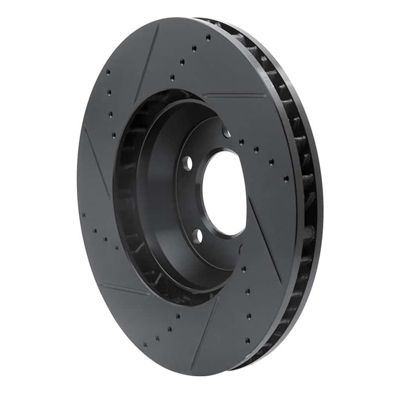 R1 Concepts — R1 03-15 Audi Q7 Left Front Drilled & Slotted Black Brake Rotor
R1 Brake Rotor Drill - view 4