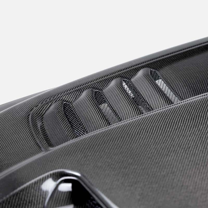 Anderson Composites — Anderson Composites 2021 Dodge RAM TRX Carbon Fiber Hood - OE Style - view 4
