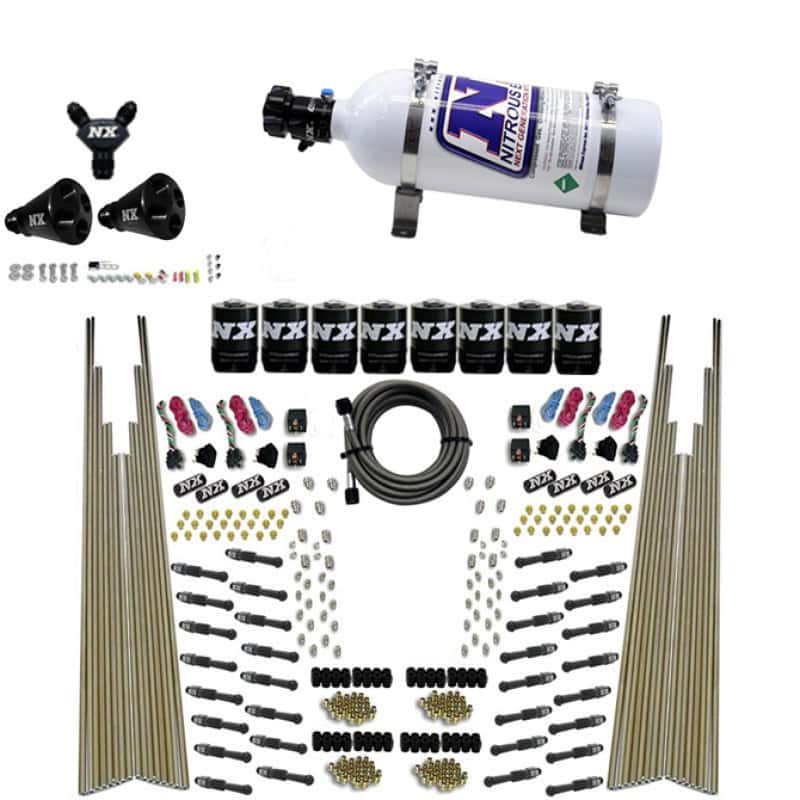 Nitrous Express — Nitrous Express 8 Cyl Dry Direct Port Four Stage 8 Solenoids Nitrous Kit (200-600HP) w/5lb Bottle
Injection System Kit
N2OSys - view 3