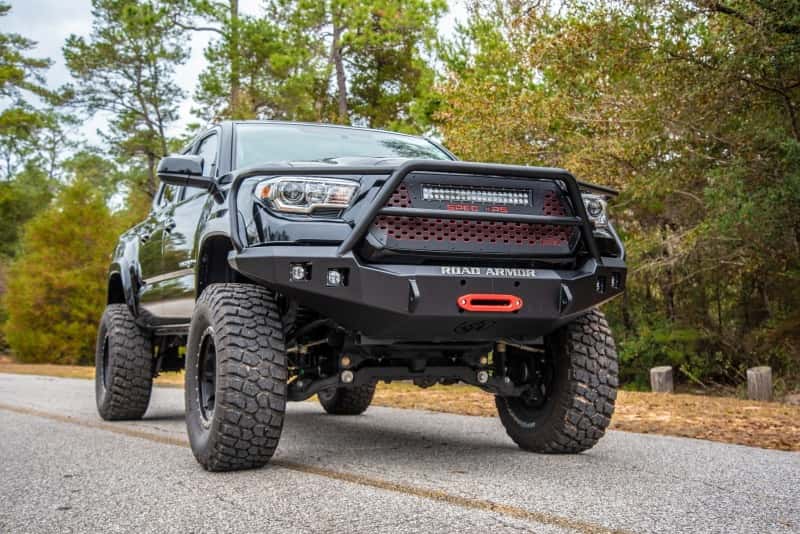 Road Armor — Road Armor 16-20 Toyota Tacoma Stealth Front Winch Bumper w/Lonestar Guard - Tex Blk - view 8