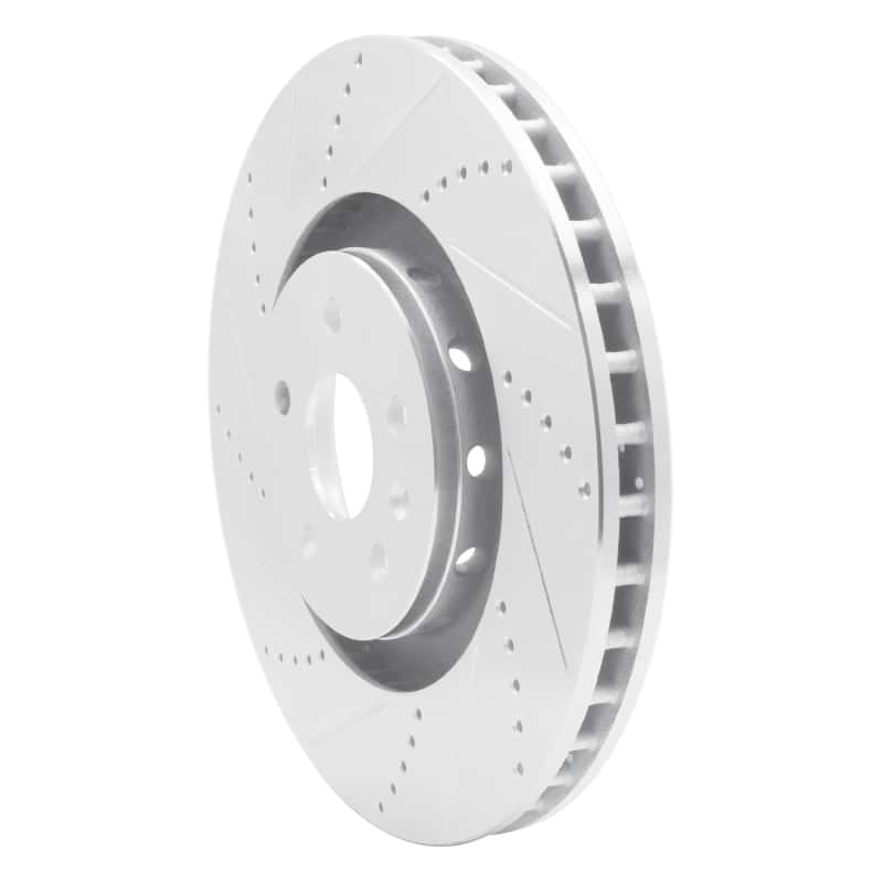 R1 Concepts — R1 2009-2015 Cadillac CTS Front Left Drilled & Slotted Silver Brake Rotor
R1 Brake Rotor Drill - view 2