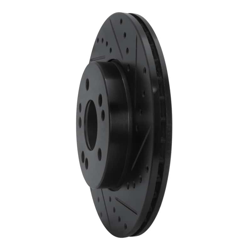 R1 Concepts — R1 90-95 Mercedes-Benz 300CE Front Right Drilled & Slotted Black Brake Rotor
R1 Brake Rotor Drill - view 2