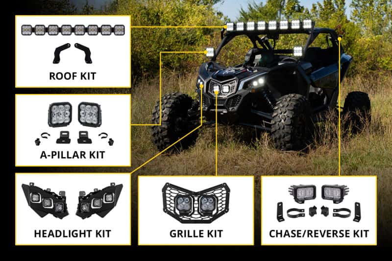 Diode Dynamics — Diode Dynamics 17-24 Can-Am Maverick X3 Stage Series Roof Bracket Kit - view 7