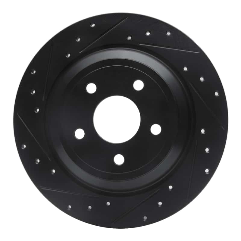 R1 Concepts — R1 16-25 Ford Escape Rear Left Drilled & Slotted Black Brake Rotor
R1 Brake Rotor Drill - view 1