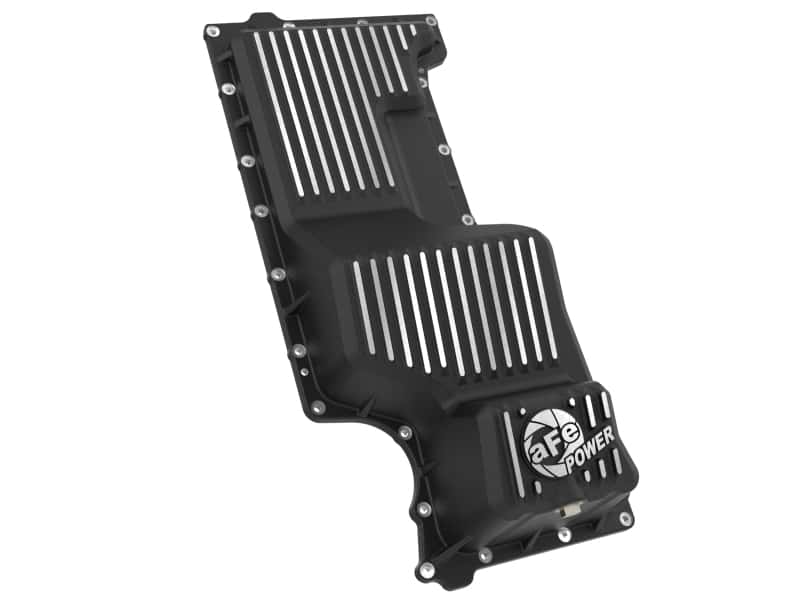 aFe — aFe 20-25 GM Trucks L6 3.0L Engine Oil Pan - Black w/ Machined Fins
Engine Oil Pan - view 2