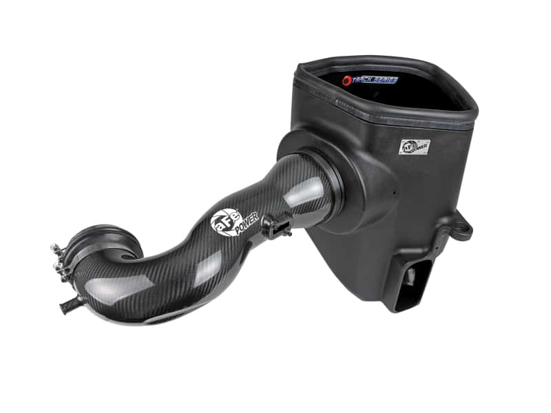 aFe — aFe 19-21 GM Trucks 5.3L/6.2L Track Series Carbon Fiber Cold Air Intake System W/ Pro Dry S Filters
Track Series Intake  - view 5