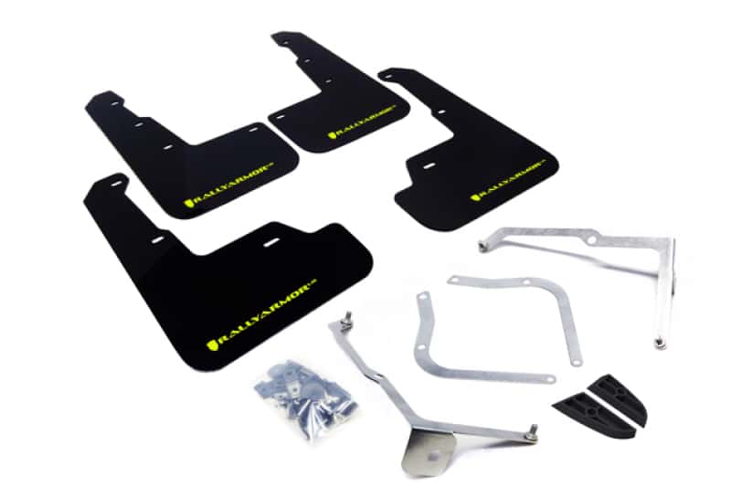 Rally Armor — Rally Armor 15-21 Subaru WRX/STI Black UR Mud Flap w/Green Logo
Mud Flap - view 1