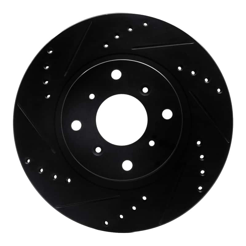 R1 Concepts — R1 87-90 Acura Legend Front Left Drilled & Slotted Black Brake Rotor
R1 Brake Rotor Drill - view 1
