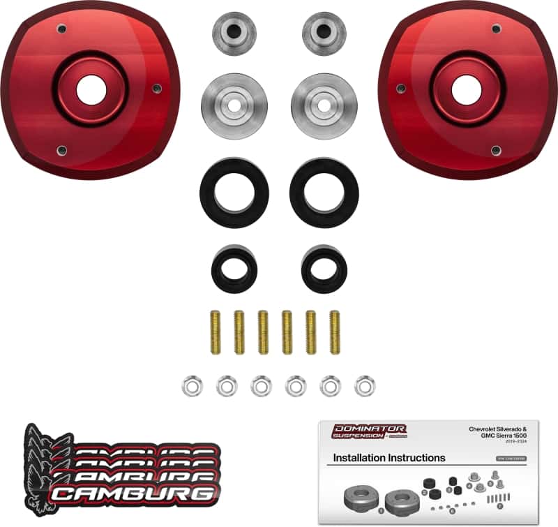 Camburg — Camburg 19-24 Chevrolet Silverado 1500 2in. Front Spring Preload Spacer Kit (Red)
Spring Preload Kit - view 2