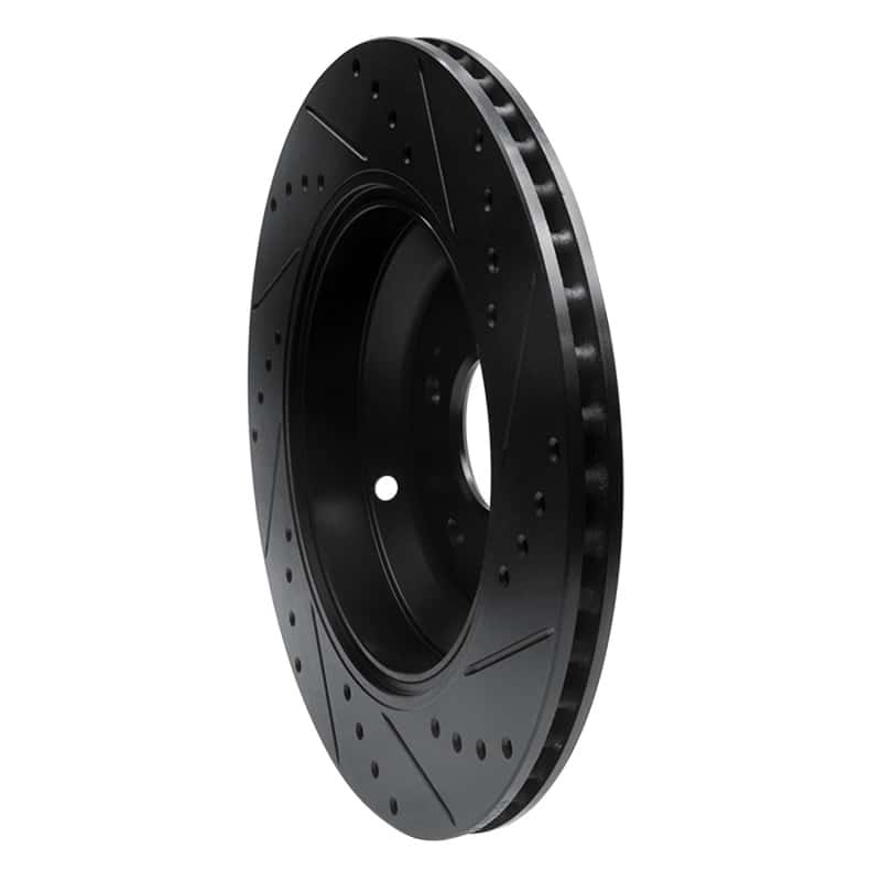 R1 Concepts — R1 17-19 Genesis G90 Rear Left Drilled & Slotted Black Brake Rotor
R1 Brake Rotor Drill - view 4