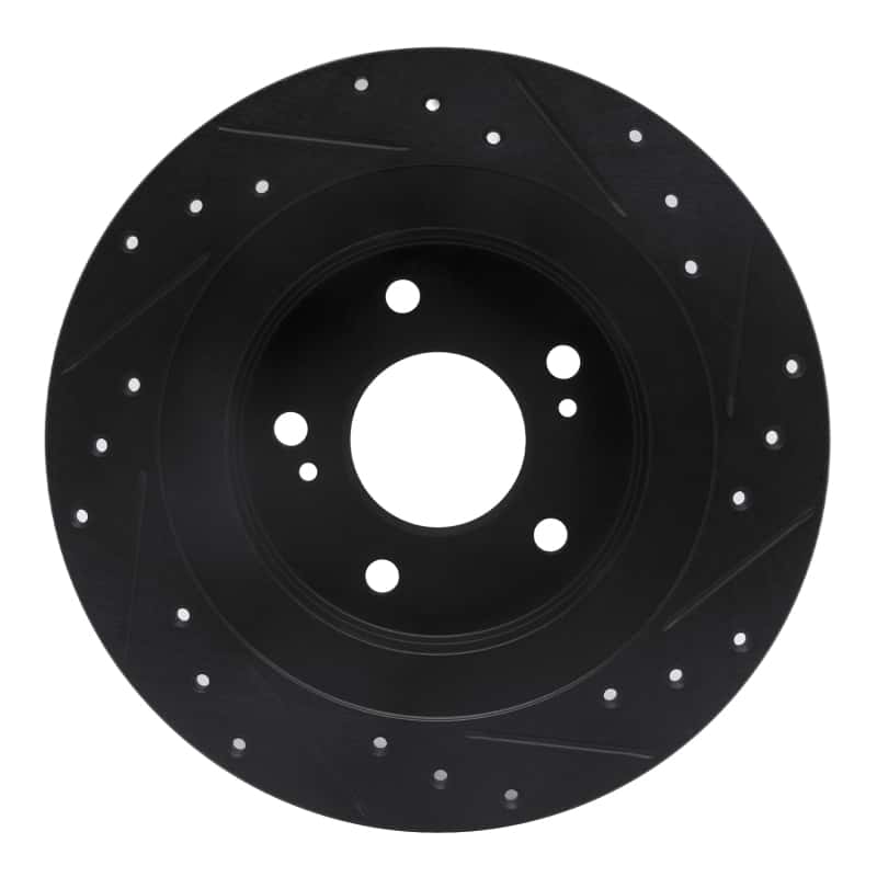 R1 Concepts — R1 1984-1988 Nissan 200SX Rear Left Drilled & Slotted Black Brake Rotor
R1 Brake Rotor Drill - view 5
