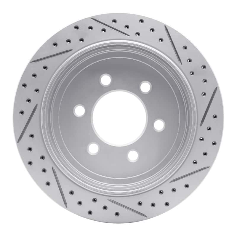 R1 Concepts — R1 07-17 Ford Expedition Rear Left Drilled & Slotted Geo-Carbon Rotor - view 5