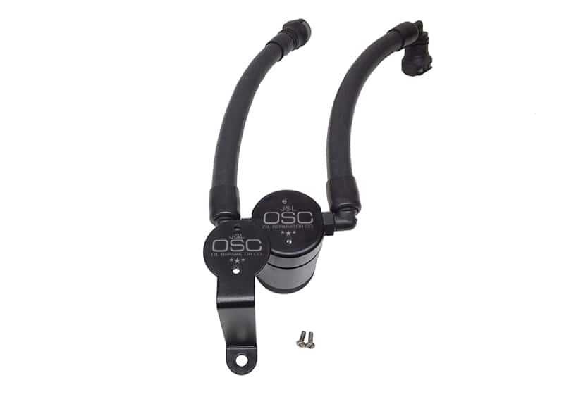 J&L — J&L 07-14 Ford Mustang GT500 Oil Separator 3.0 Passenger Side (Remote Mount) - Black Anodized
Oil Separator - view 1