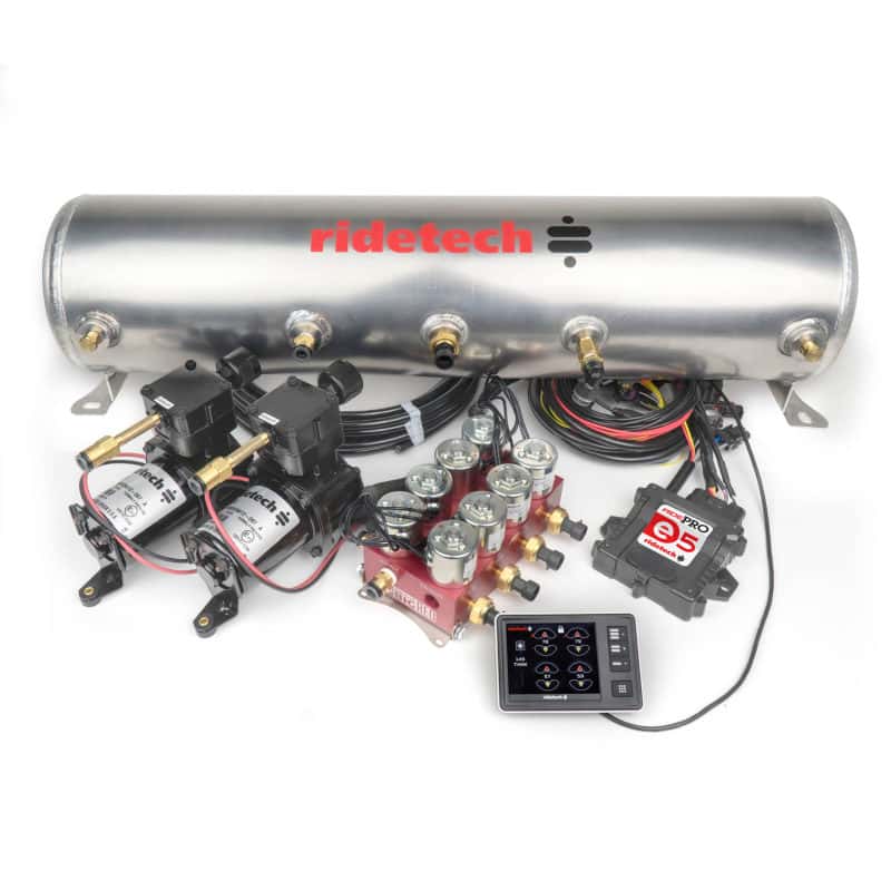 Ridetech — Ridetech RidePro E5 Air Ride Control System 5 Gal Dual Compressor High Flow Big Red 3/8in Valves
Comp. Kit 5 Gallon B - view 2