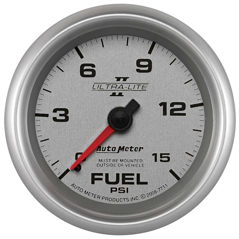 AutoMeter — Autometer Ultra-Lite II 2 5/8in 0-15 PSI Mechanical Fuel Pressure Gauge
2-5/8" FUEL PRESS, 0 - view 2