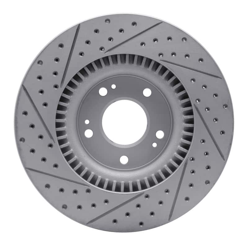 R1 Concepts — R1 09-11 Hyundai Genesis Sedan Front Right Drilled & Slotted Geo-Carbon Rotor - view 5