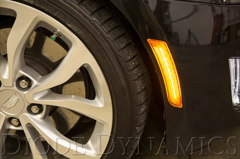 Diode Dynamics — Diode Dynamics 14-19 Cadillac ATS Cadillac ATS LED Sidemarkers (Pair) Smoked - view 2