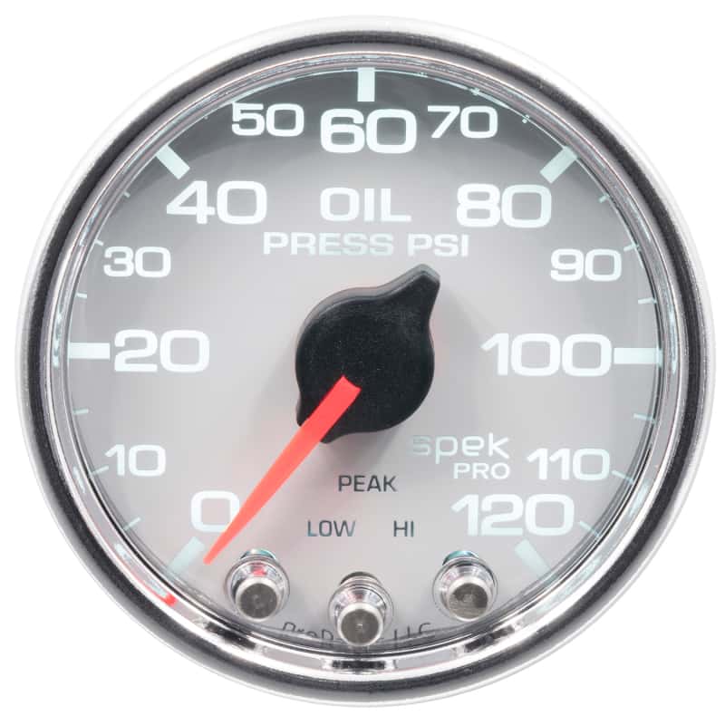 AutoMeter — Autometer Spek-Pro 2-1/16in 0-120 PSI Digital Stepper Motor w/Peak & Warn Oil Pressure Gauge
GA 2" OILP WCC SPEK - view 2