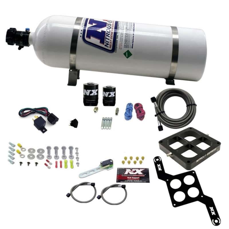 Nitrous Express — Nitrous Express Dominator Single Entry Billet Crossbar RNC Nitrous Kit (250-750HP) w/15lbbottle
Injection System Kit
N2OSys - view 1