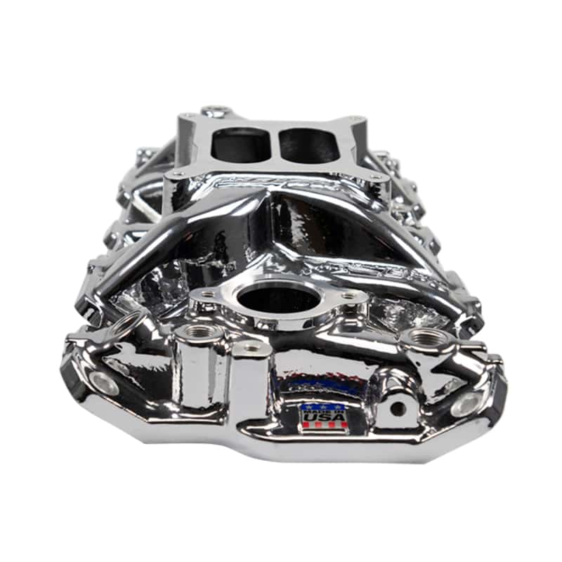 Edelbrock — Edelbrock SBC Performer EPS Manifold - Chrome Plasma Coated - view 3