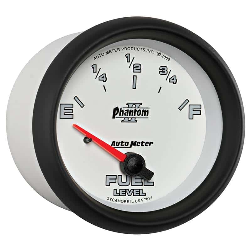 AutoMeter — AutoMeter Gauge Fuel Level 2-5/8in. 0 Ohm(e) to 90 Ohm(f) Elec Phantom II
2-5/8" FUEL LEVEL, 0 - view 6