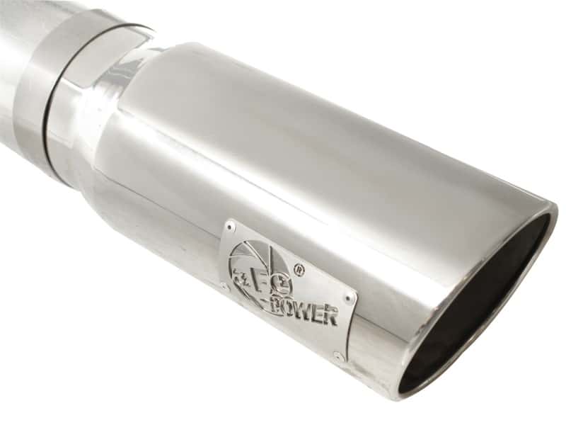 aFe — aFe Atlas Exhaust 5in DPF-Back Al Steel 11-13 GM Diesel Trucks V8-6.6L (td) LML (Pol Tip)
DPF-Back Exhaust - view 4