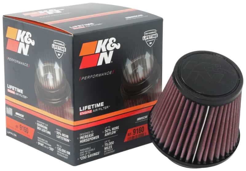 K&N Engineering — K&N Universal Clamp-On Air Filter 3-1/8in FLG / 4-15/16in B / 3-1/2in T / 4-3/8in H
Clamp-on Air Filter - view 4