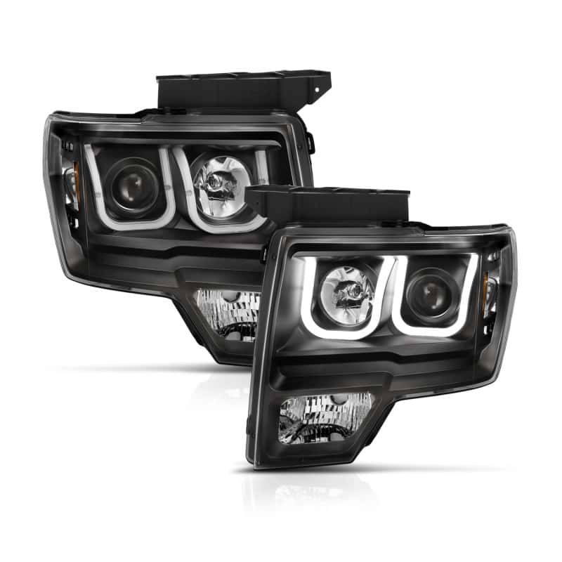 ANZO — ANZO 2009-2014 Ford F-150 Projector Headlights w/ U-Bar Switchback Black w/ Amber
Head Light Set
HdLtSet - view 16