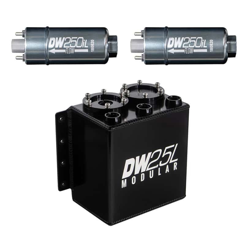 DeatschWerks — DeatschWerks 2.5L Modular Surge Tank (Incl. 2 DW250iL In-Line Fuel Pump) - view 1