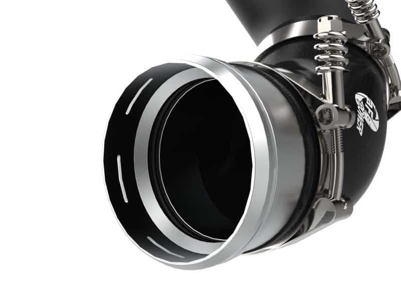 aFe — aFe Bladerunner Intercooler Cold Charge Pipe Black 3.5-2.75in 2021+ Ford F-150 V6-2.7L (tt)
Cold Charge Pipe - view 4