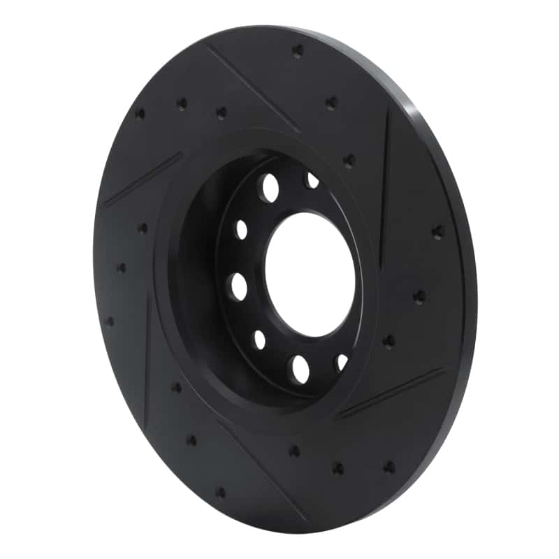 R1 Concepts — R1 15-25 Alfa Romeo Tonale Rear Left Drilled & Slotted Black Brake Rotor
R1 Brake Rotor Drill - view 4