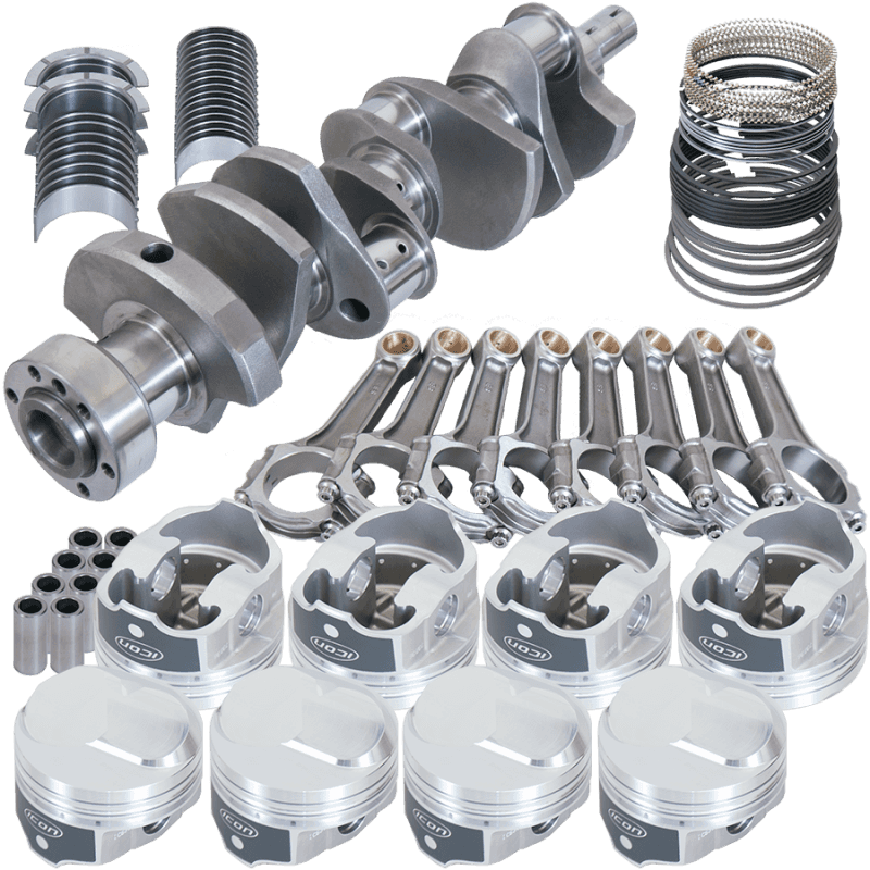 Eagle — Eagle Chevy 454 1Pc 4.000in Crank 6.135in I-Beam Rods 43cc Dome 4.320in Pistons Rotating Assembly
Street & Strip Assy - view 1
