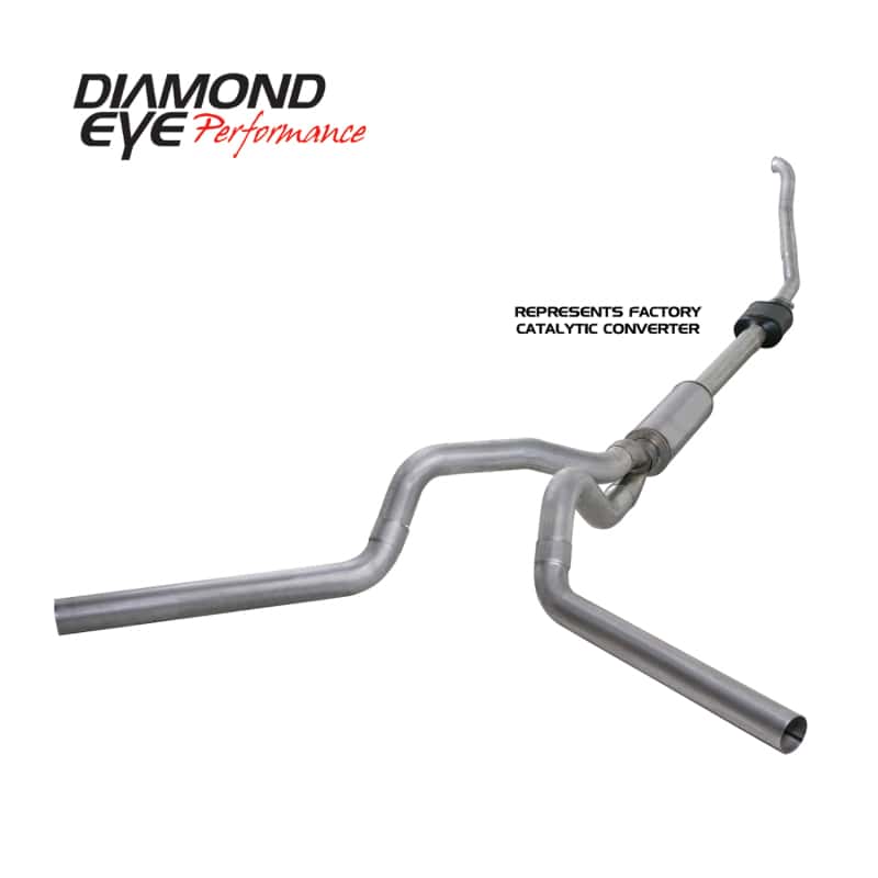 Diamond Eye Performance — Diamond Eye KIT 4in Turbo Back MFLR RPLCMENT PIPE DUAL ALUM94-97 5 7 3L F250/F350 PWRSTROKE NFS
KIT; 4in.; TB MRP DL - view 4