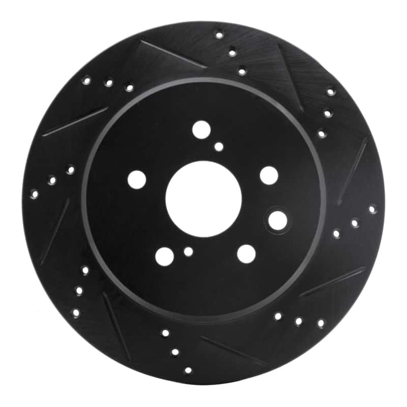 R1 Concepts — R1 06-20 Lexus IS250 Rear Right Drilled & Slotted Black Brake Rotor
R1 Brake Rotor Drill - view 1