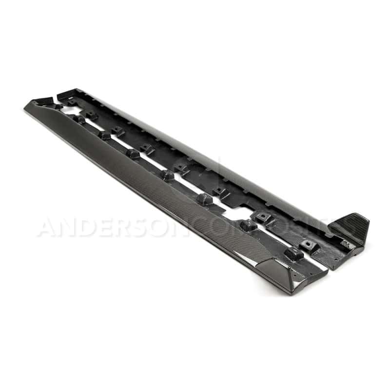 Anderson Composites — Anderson Composites 2015-2017 Ford Mustang GT350 Style Rocker Panel Splitter - view 1
