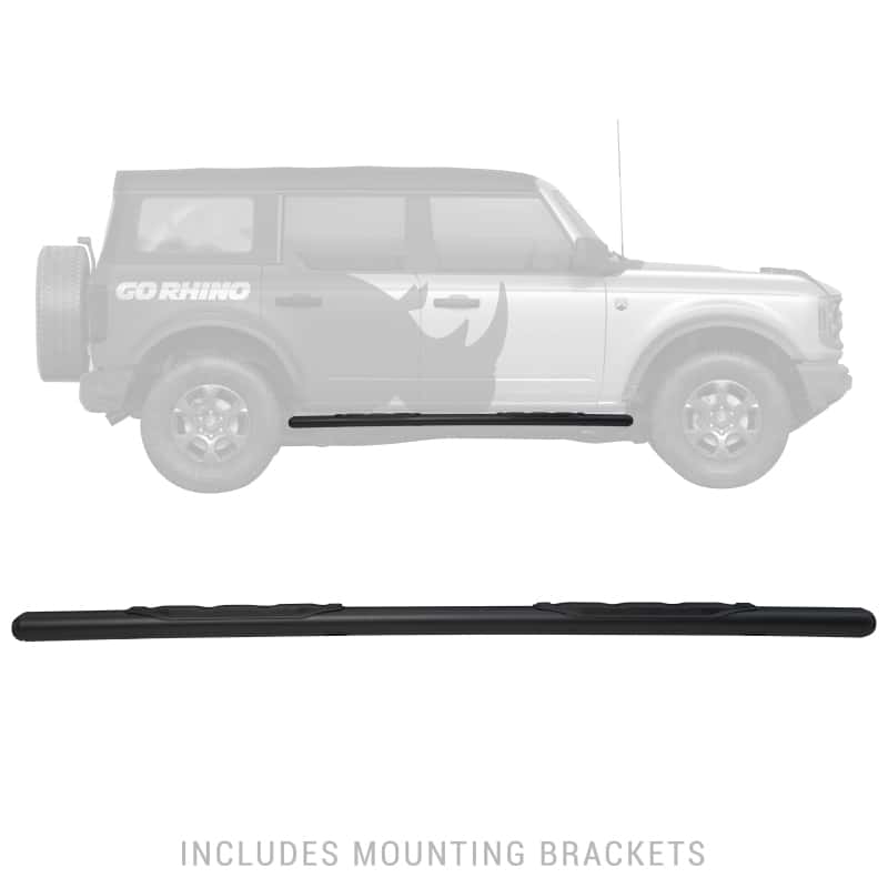 Go Rhino — Go Rhino 18-20 Jeep Wrangler JLU 1000 Series Side Steps - Tex Blk
5" 1000 Side Steps - view 1
