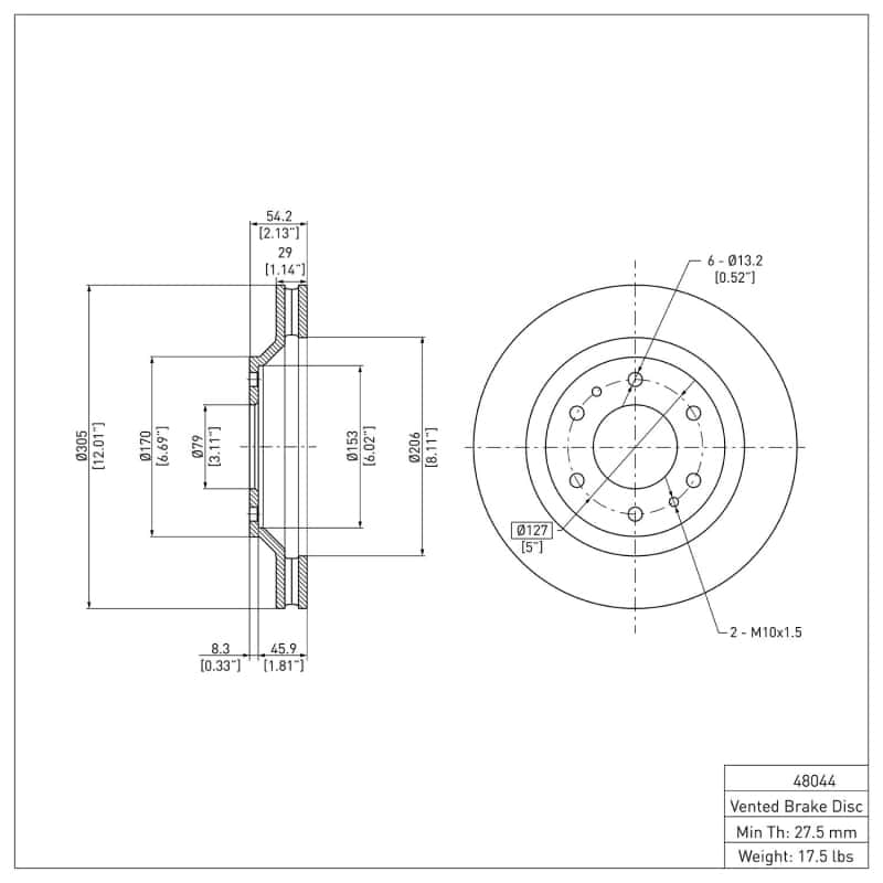 DFC — DFC 02-05 Buick Rainier Front GeoSPEC Coated Rotor
DFC Brake Rotor - view 6