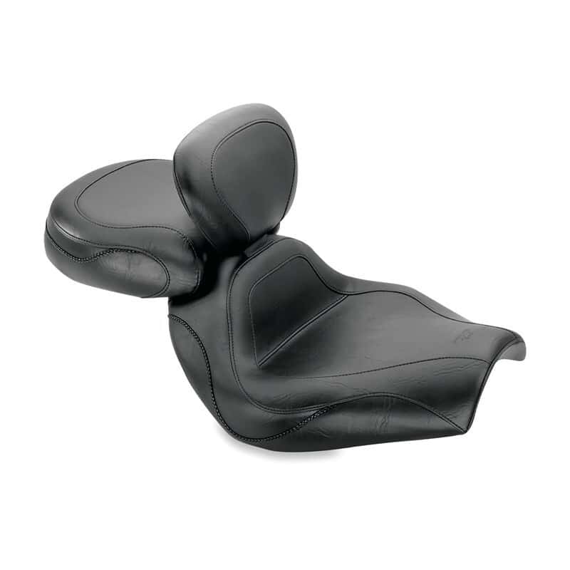 Mustang Motorcycle — Mustang 02-08 Honda VTX1800C Sport Touring 2PC Seat w/Driver Backrest - Black - view 1
