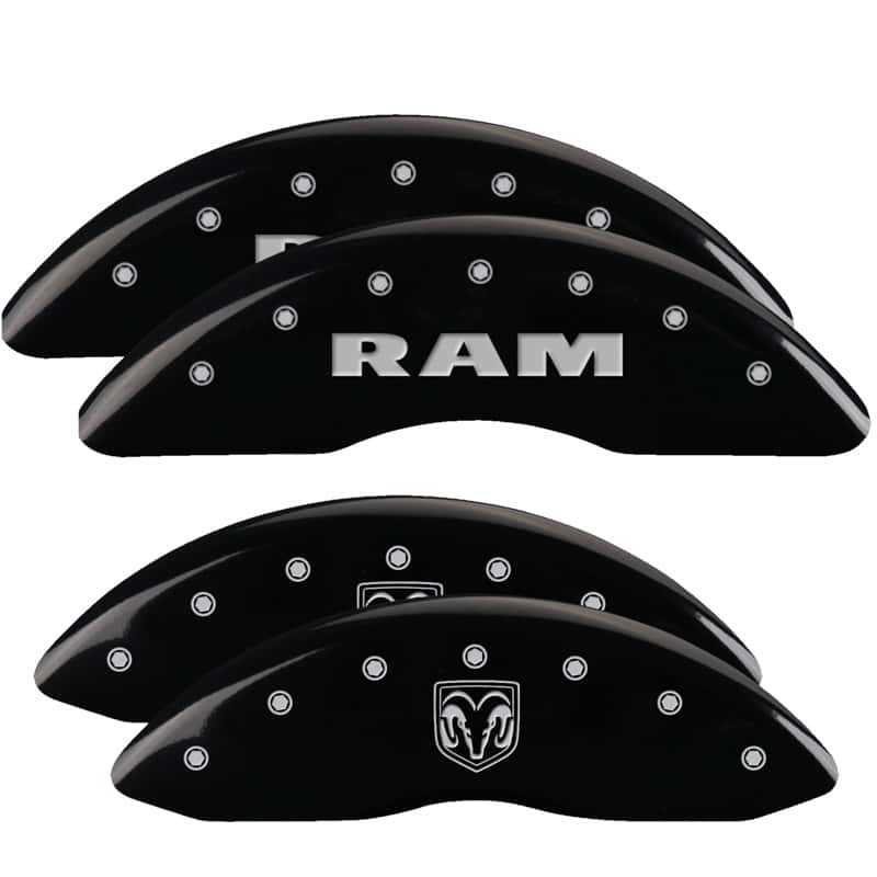 MGP — MGP 4 Caliper Covers Engraved Front RAM Engraved Rear RAMHEAD Black finish silver ch
Caliper Covers - view 1