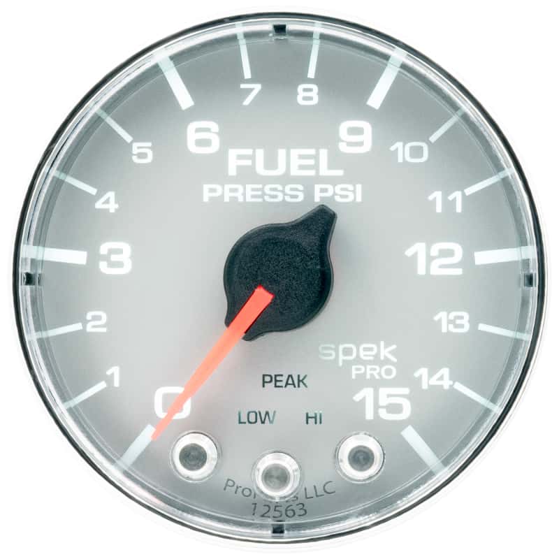 AutoMeter — Autometer Spek-Pro Gauge Fuel Press 2 1/16in 15psi Stepper Motor W/Peak & Warn Slvr/Chrm
GA 2" FP 15 SFC SPEK - view 2