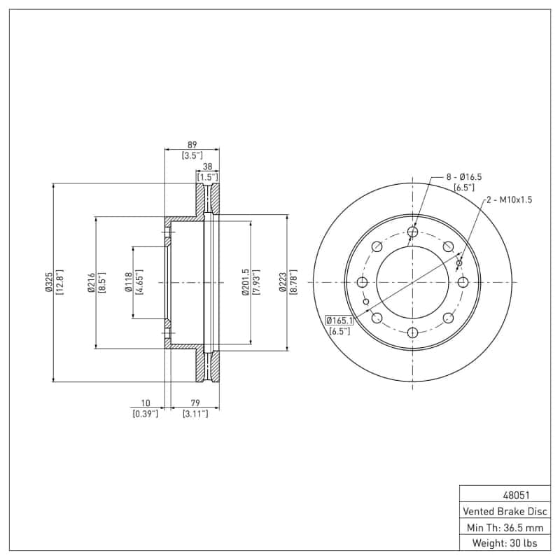 DFC — DFC 01-25 Chevrolet Express 4500 Front GeoSPEC Coated Rotor
DFC Brake Rotor - view 6