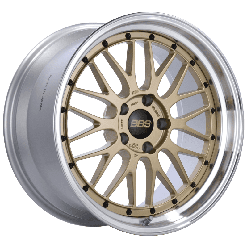BBS — BBS LM 19x10 5x120 ET25 Gold Center Polished Lip Wheel -82mm PFS/Clip Required - view 1