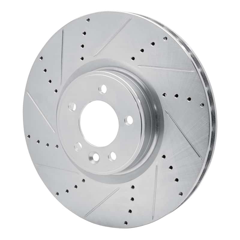 R1 Concepts — R1 10-17 Land Rover Range Rover Front Left Drilled & Slotted Silver Brake Rotor
R1 Brake Rotor Drill - view 2