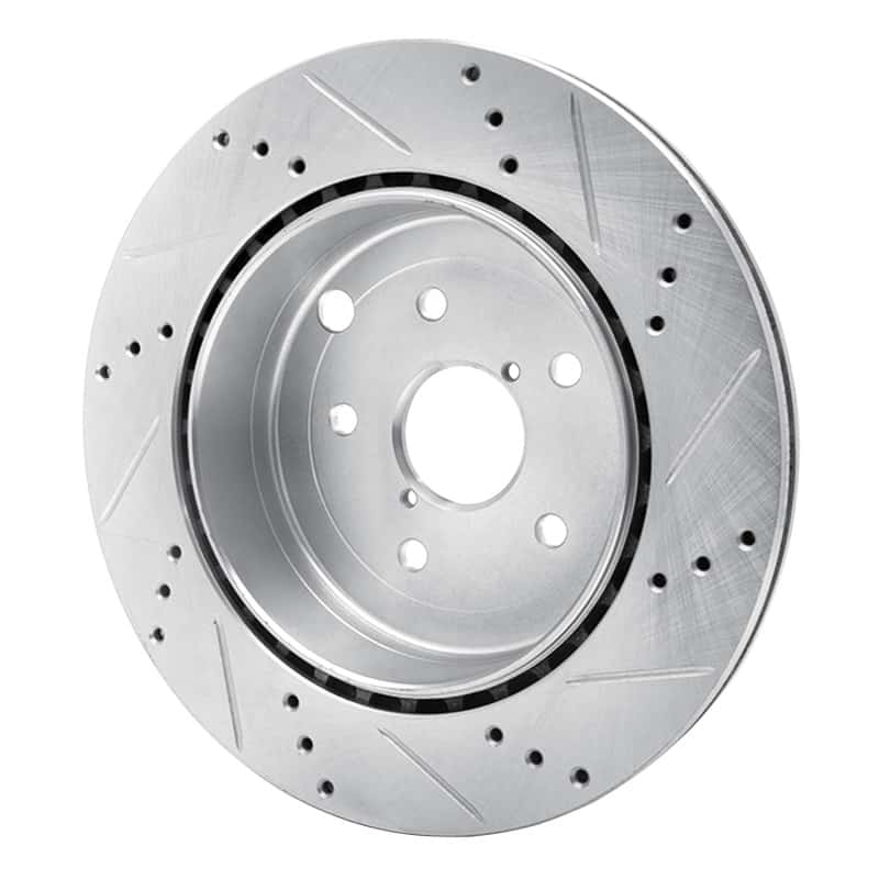 R1 Concepts — R1 08-20 Subaru Impreza Rear Left Drilled & Slotted Silver Brake Rotor
R1 Brake Rotor Drill - view 4