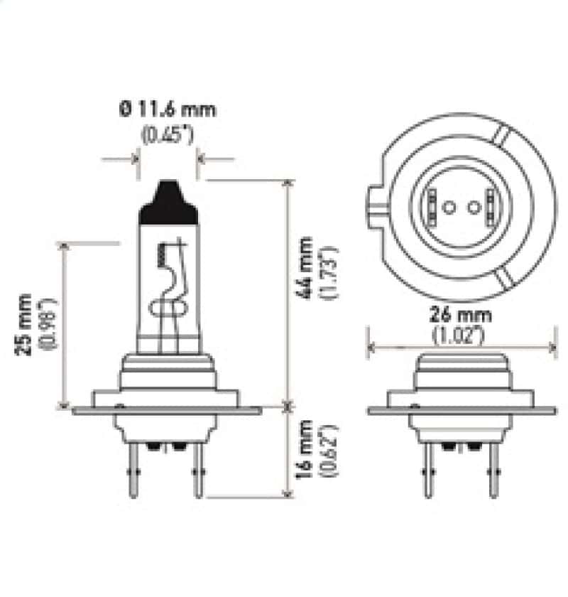 Hella — Hella Optilux H7 12V/55W XY Xenon Yellow Bulb
H7 Halogen Bulb
Bulb - view 20