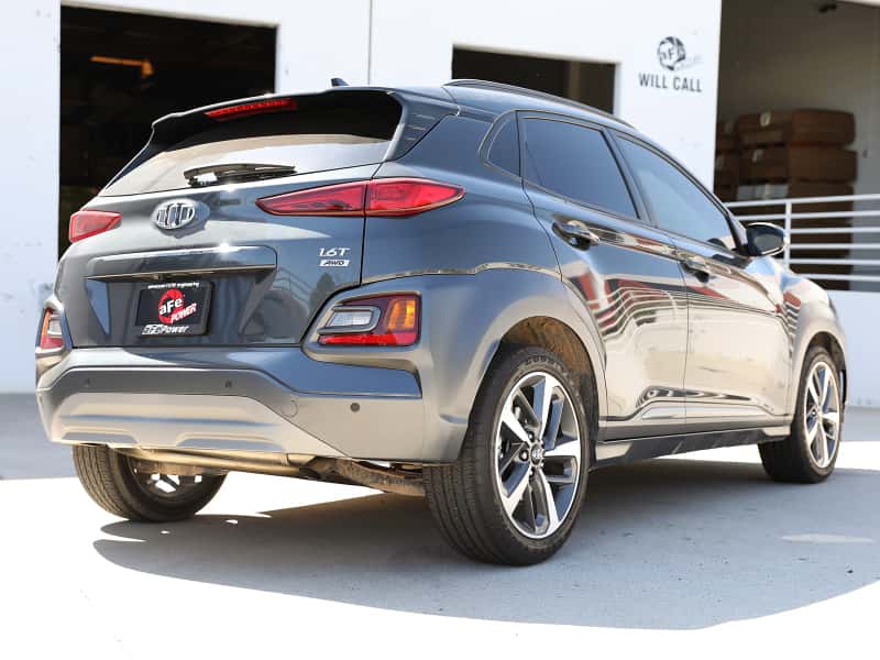 aFe — aFe Takeda 2-1/2in 304 SS Axle-Back Exhaust (No Muffler) 18-21 Hyundai Kona L4 1.6L (t)
Axle-Back Exhaust - view 3
