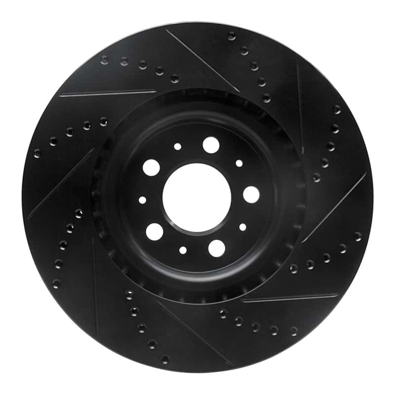 R1 Concepts — R1 04-07 Volvo S60 Front Left Drilled & Slotted Black Brake Rotor
R1 Brake Rotor Drill - view 5