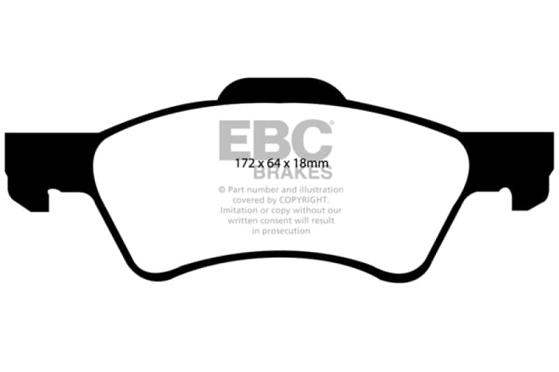 EBC — EBC 01-07 Chrysler Town & Country 3.3 Rear Rotors Yellowstuff Front Brake Pads
Disc Brake Pad - view 1